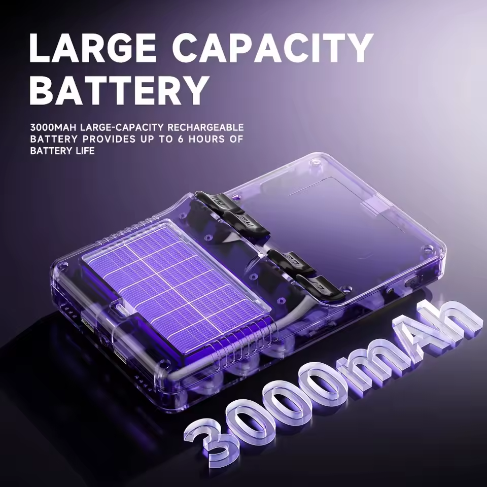 Large capacity battery with solar panel on a dark background