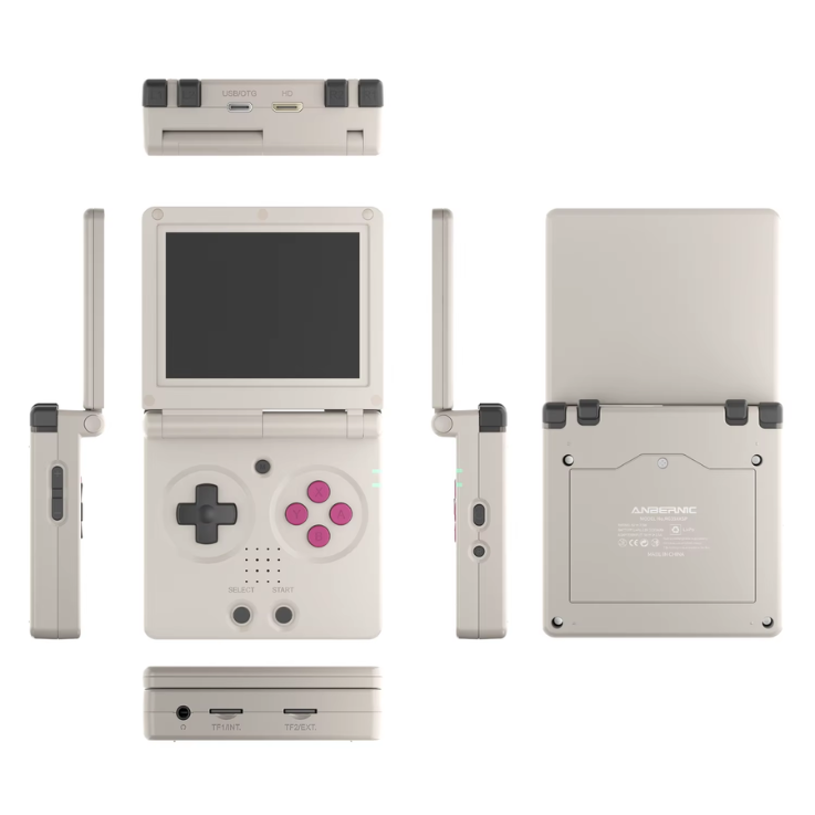 Multi-view Game Boy Advance console on a white background
