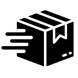 Black Return Shipping Icon