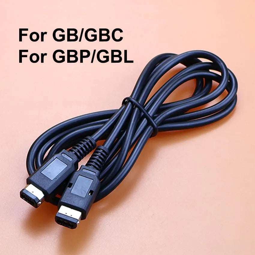 Black cable with two connectors on a beige background, labeled for GB/GBC and GBP/GBL.