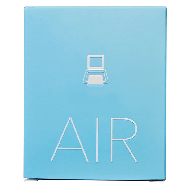 Blue box with 'AIR' and an icon on a white background